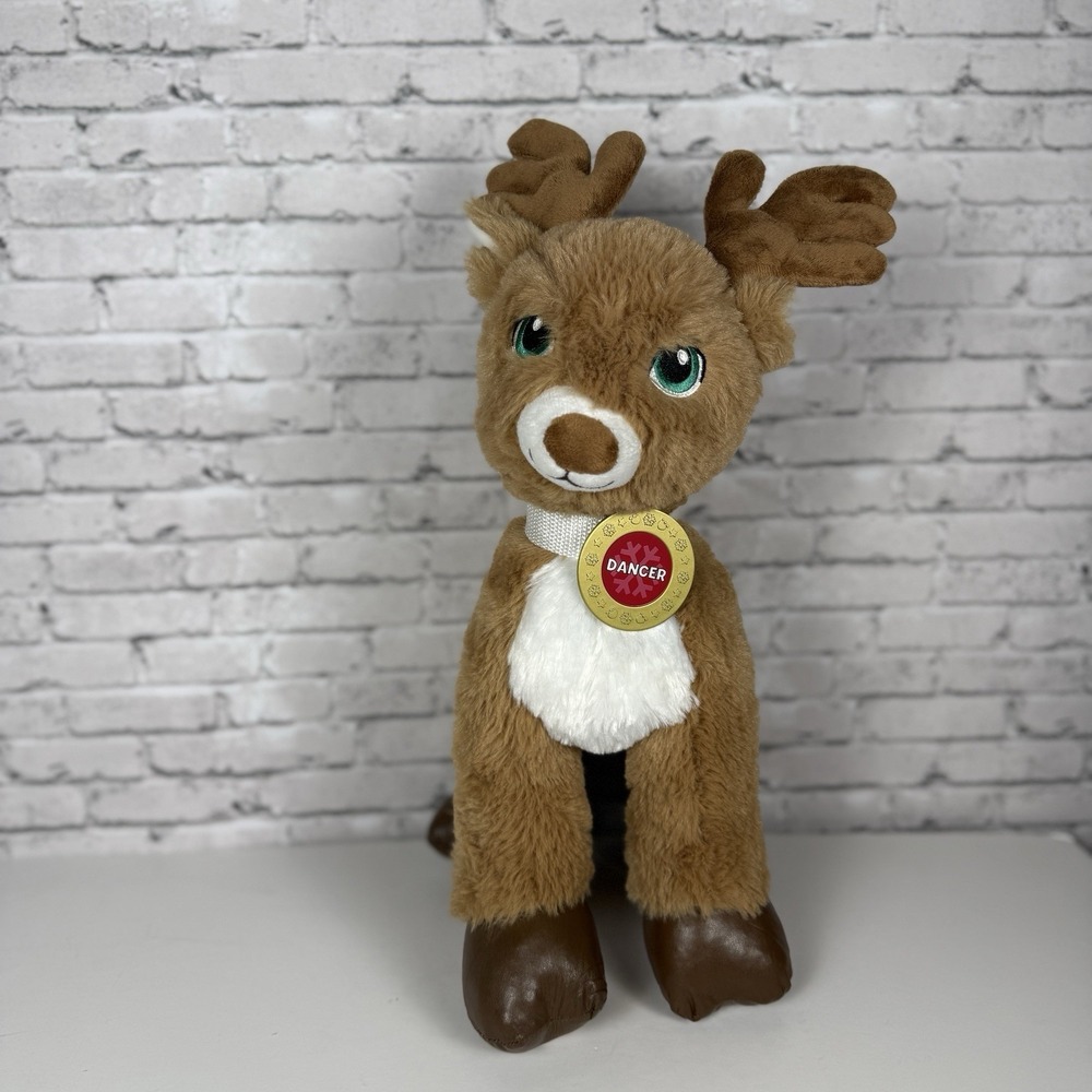 Build-A-Bear  Dancer Reindeer Plush Stuffed Animal 19" Brown White Christmas